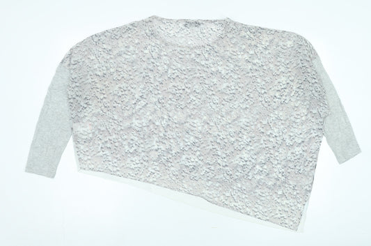 Womens UK Size M Mint Velvet Grey Cropped Blouse