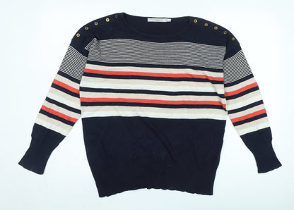Womens UK Size S Isle Multicoloured Pullover Jumper