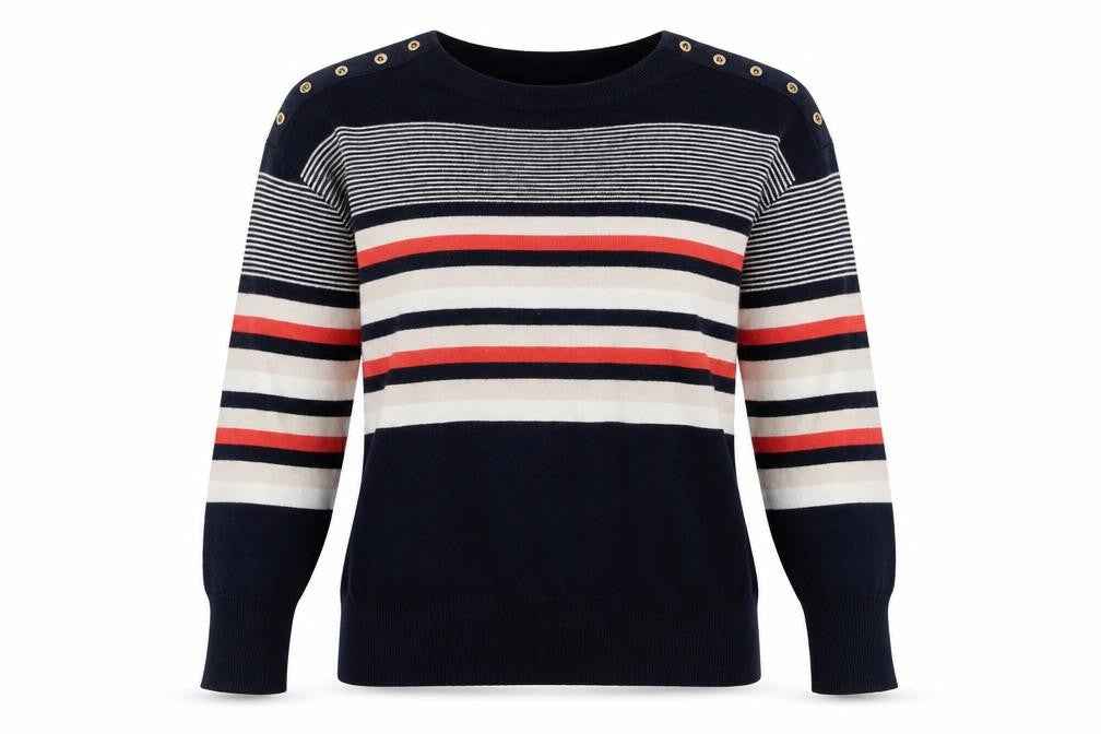 Womens UK Size S Isle Multicoloured Pullover Jumper