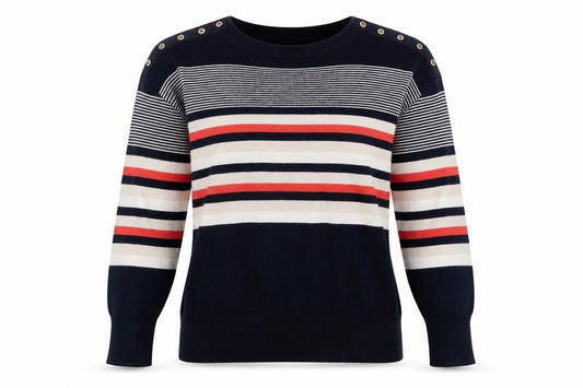 Womens UK Size S Isle Multicoloured Pullover Jumper