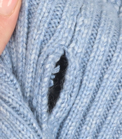 Marks and Spencer Girls Blue Roll Neck Jumper 10-11 Years