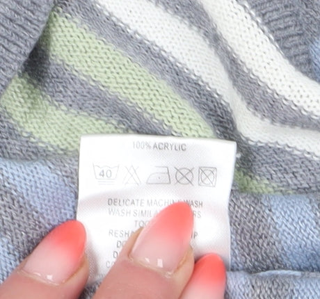 Eastex Women's Multicoloured V-Neck 3/4 Sleeve Pullover