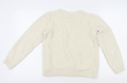 Womens UK Size 10 Bonmarché Ivory Jumper Jumper