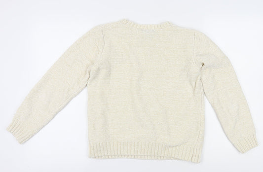Womens UK Size 10 Bonmarché Ivory Jumper Jumper