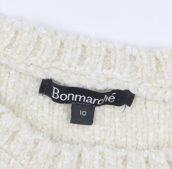 Womens UK Size 10 Bonmarché Ivory Jumper Jumper