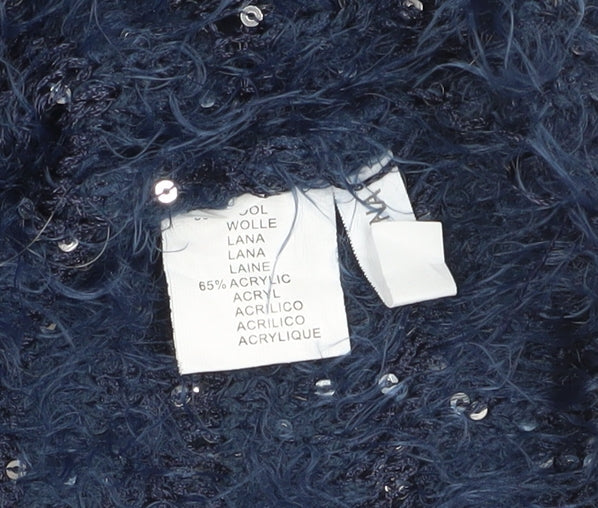 Sophylin Women's Blue Sequin Cardigan Jumper S