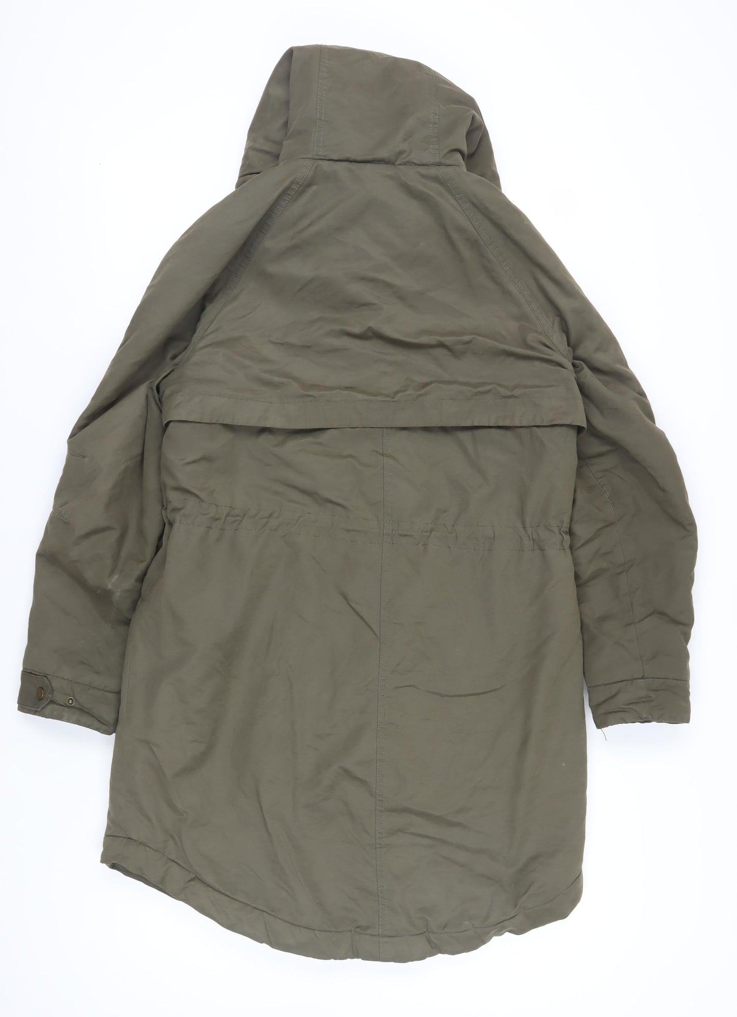 Womens UK Size S H&M Green Parka Coat