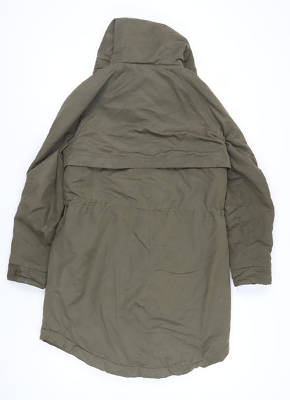Womens UK Size S H&M Green Parka Coat