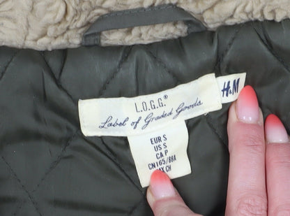 Womens UK Size S H&M Green Parka Coat