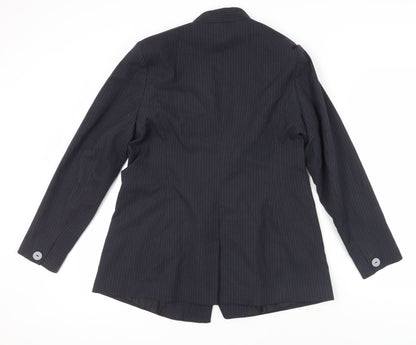 Very Women's Black Pinstripe Suit Jacket Size 16