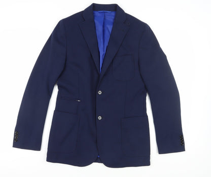 J.Lindeberg Men's Blue Slim Blazer 40R- Stylish & Modern