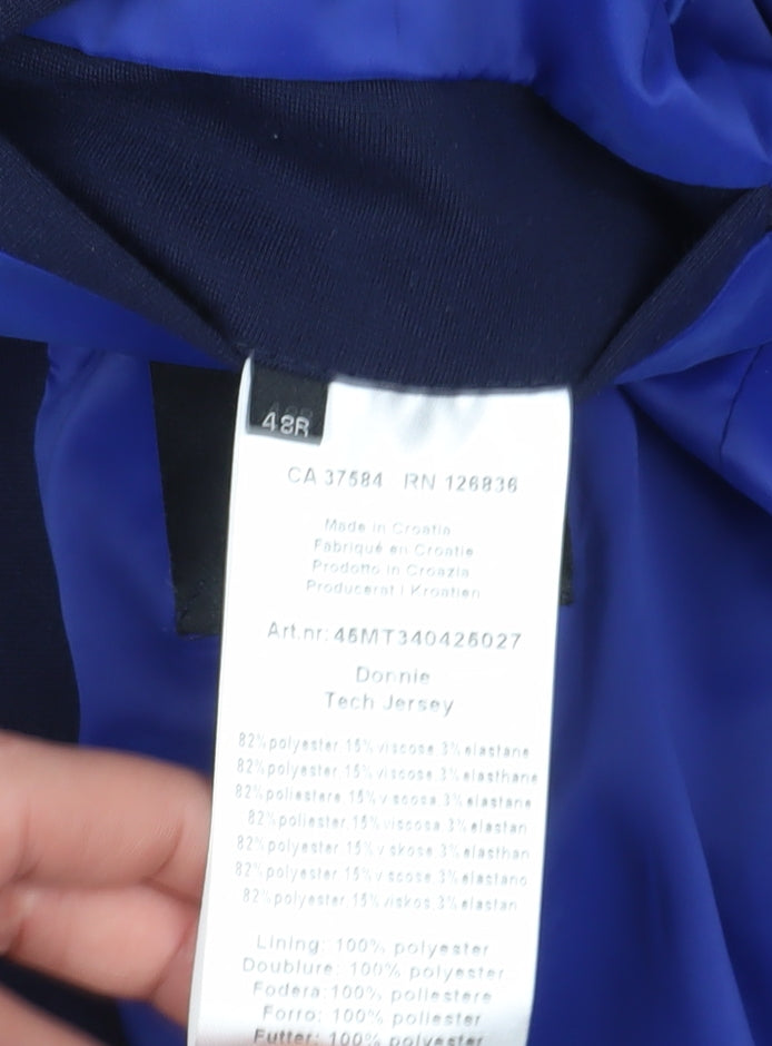 J.Lindeberg Men's Blue Slim Blazer 40R- Stylish & Modern