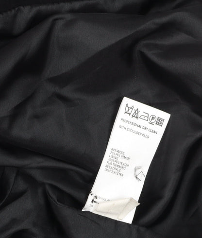 Marks & Spencer Women's Black Wool Coat Size 12 Formal