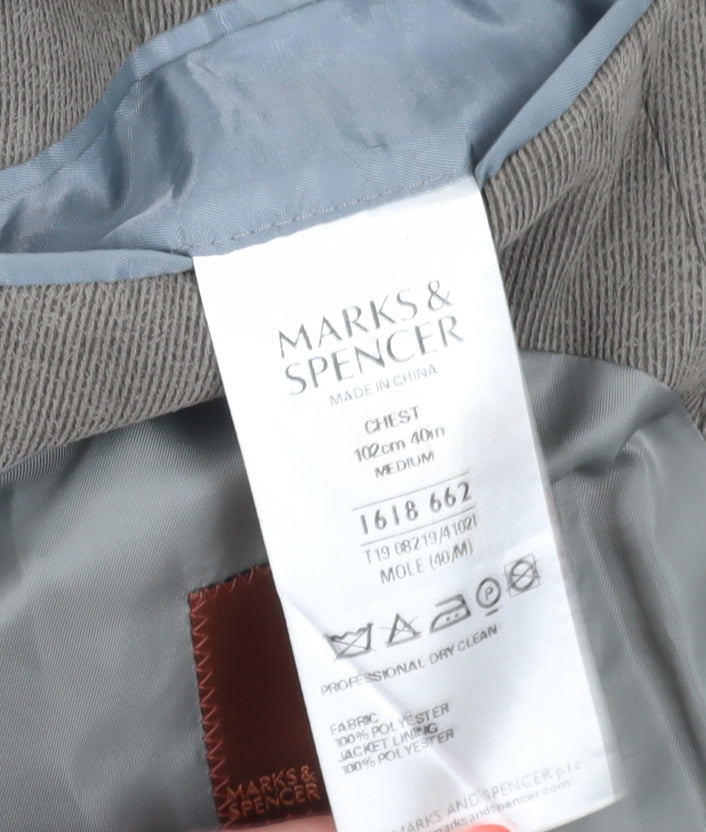 Mens UK Size 40 Marks and Spencer Regular Brown Suit Jacket