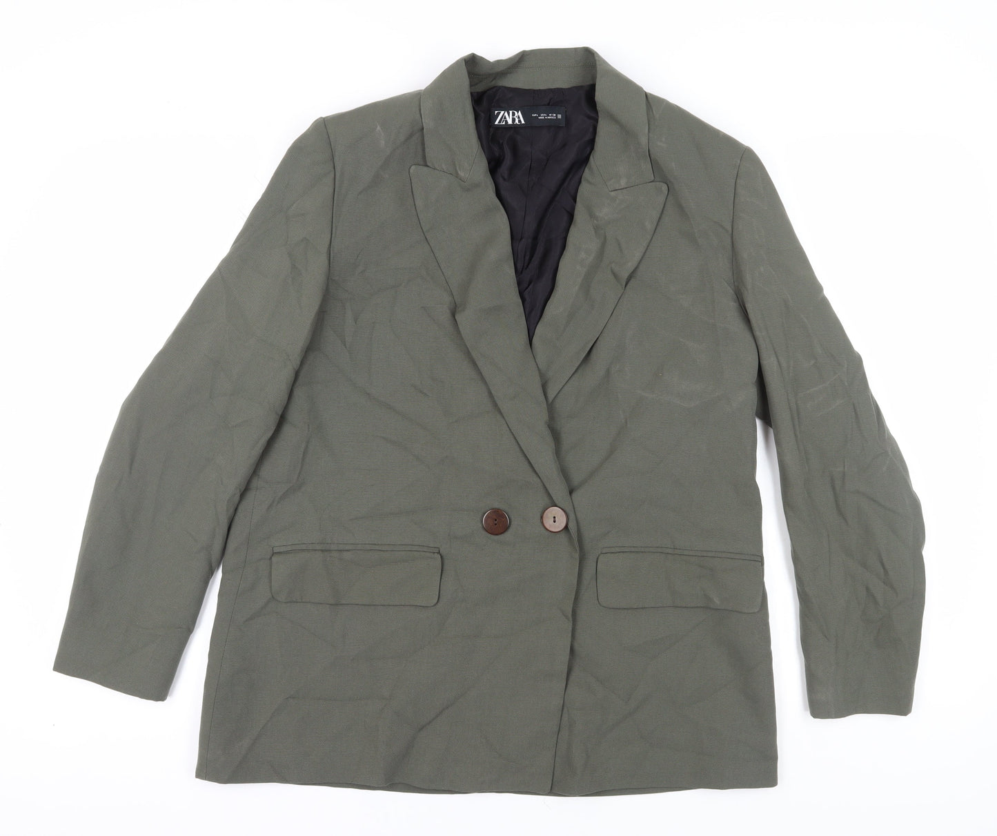 Zara Women's Green Blazer Size 14