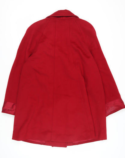 Womens UK Size 12 Talbots Red Pea Coat