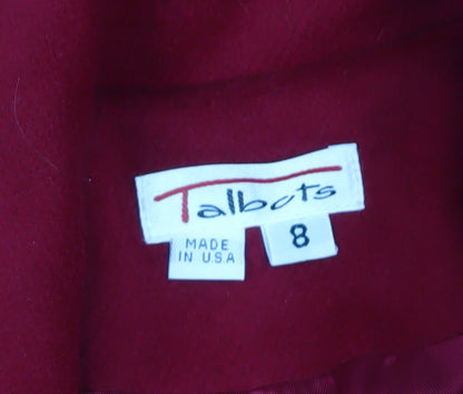 Womens UK Size 12 Talbots Red Pea Coat