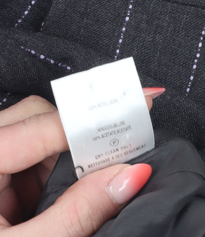 Kaliko Women's Black Pinstripe Wool Jacket Size 18