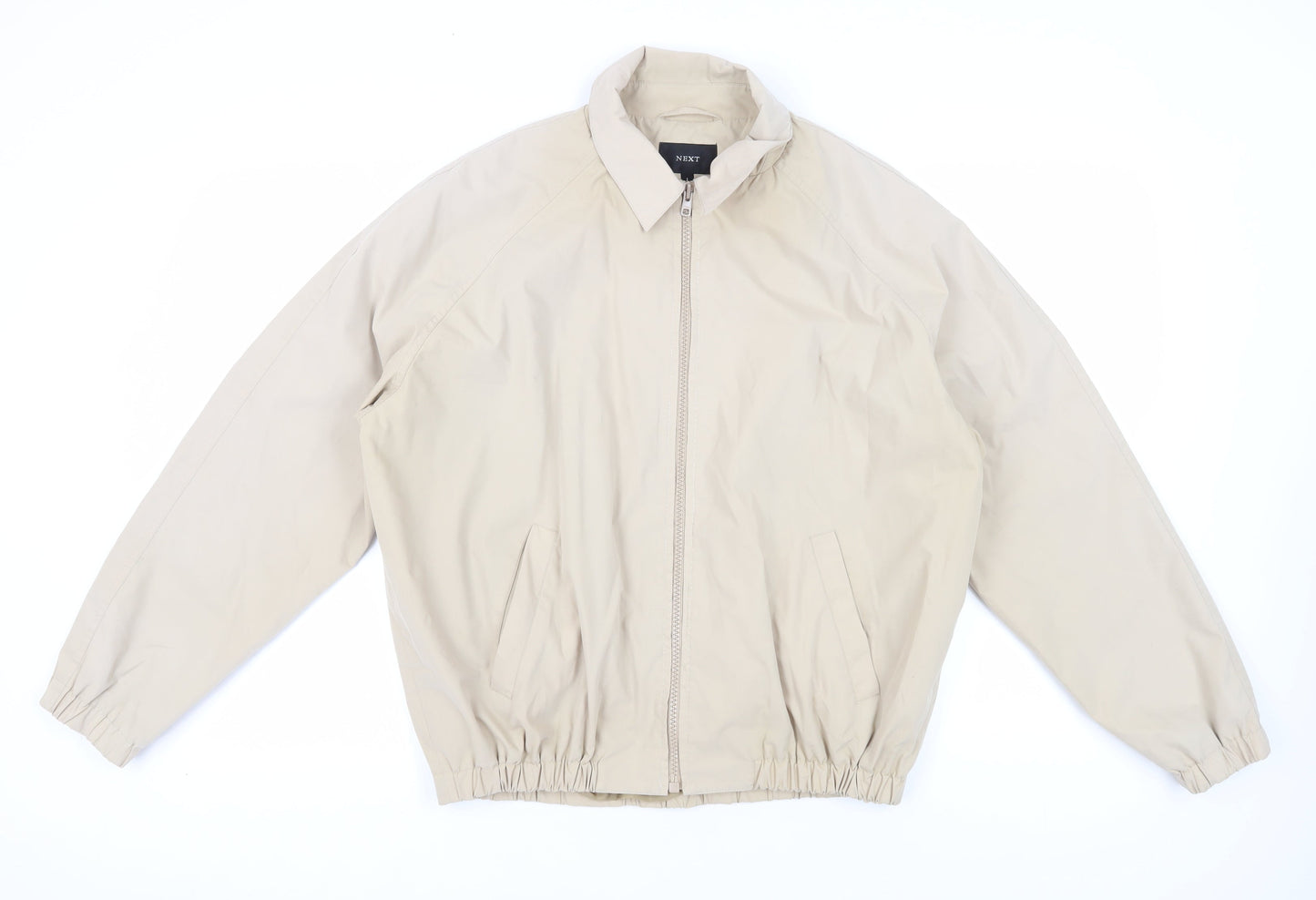 Mens UK Size L NEXT Beige Biker Coat