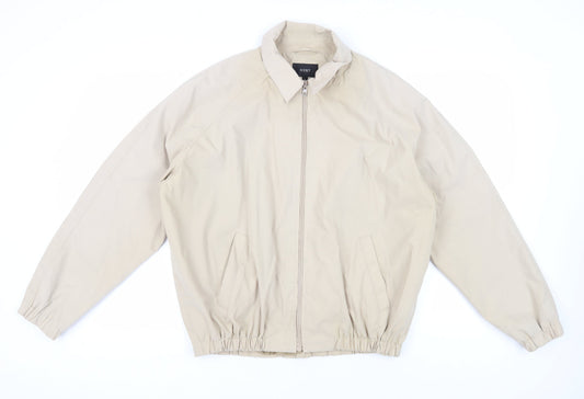 Mens UK Size L NEXT Beige Biker Coat