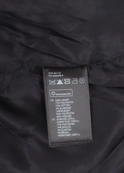 H&M Women's Black Geometric Blazer Size 12