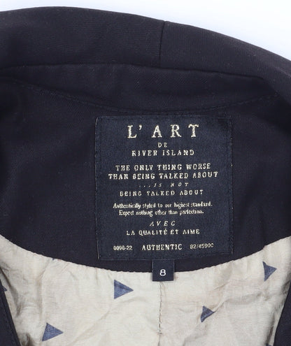 River Island Women's Black Cropped Blazer Size 6