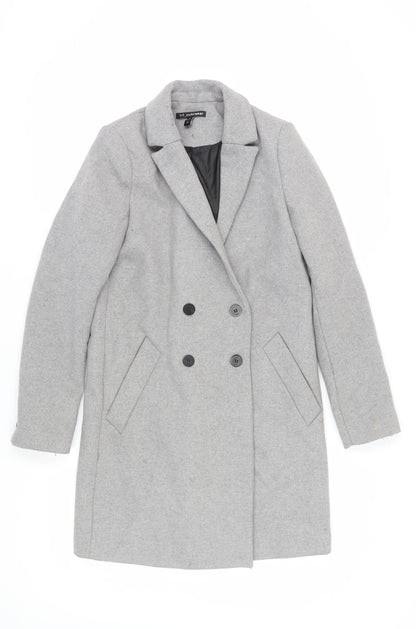 TRF Outerwear Women's Grey Wool Blend Pea Coat Size 12