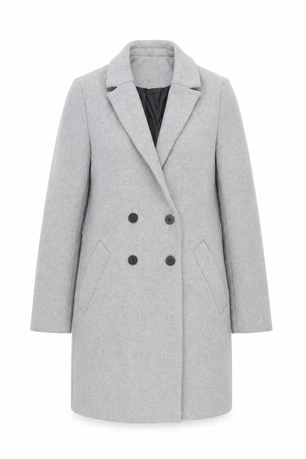 TRF Outerwear Women's Grey Wool Blend Pea Coat Size 12