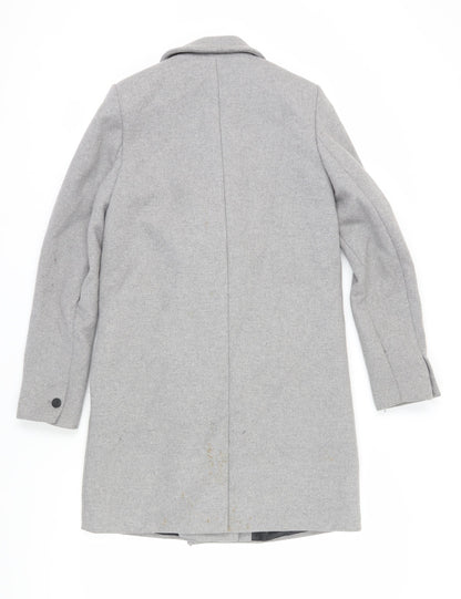 TRF Outerwear Women's Grey Wool Blend Pea Coat Size 12