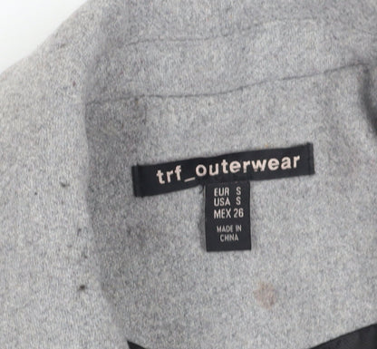 TRF Outerwear Women's Grey Wool Blend Pea Coat Size 12