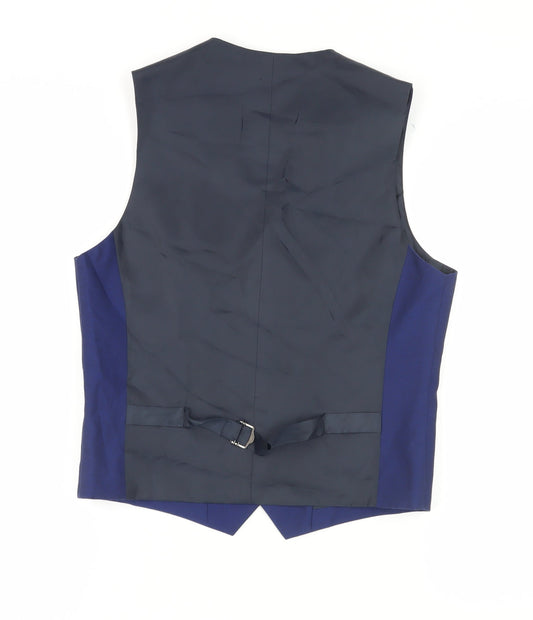 Mens UK Size 40 Topman Regular Blue Suit Waistcoat