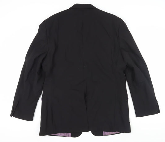 Mens UK Size 42 Greenwoods Regular Black Suit Jacket