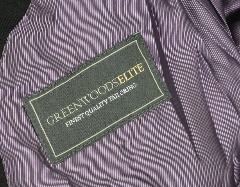 Mens UK Size 42 Greenwoods Regular Black Suit Jacket