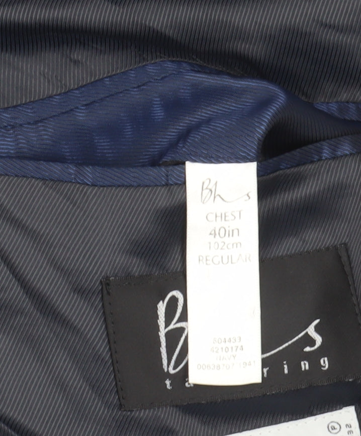 Mens UK Size M BHS Regular Blue Suit Jacket