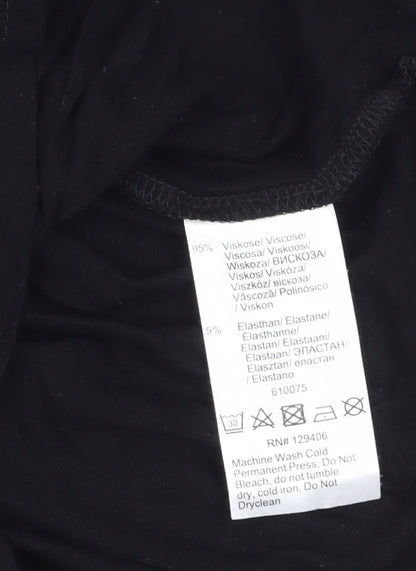 bpc selection Women's Black Tunic M with Sequin V-Neck