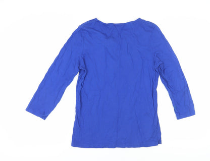 Womens UK Size 14/16 ANNE WEYBURN Blue Basic Blouse