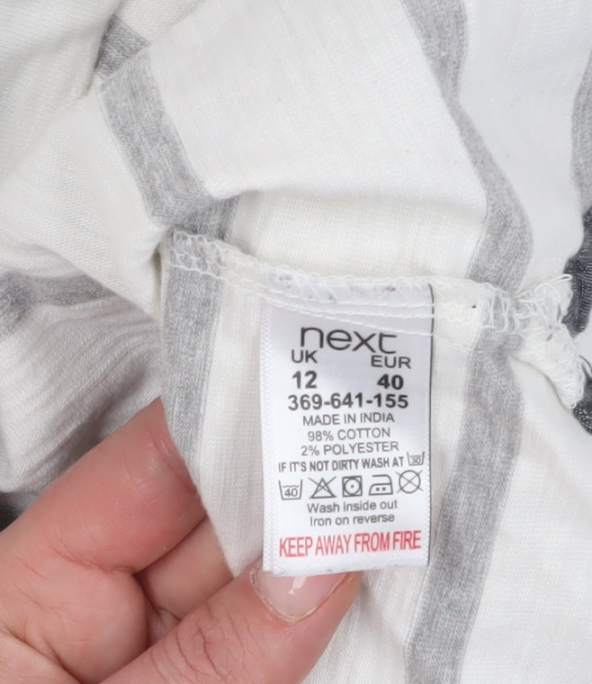 Womens UK Size 12 NEXT Ivory Basic Blouse