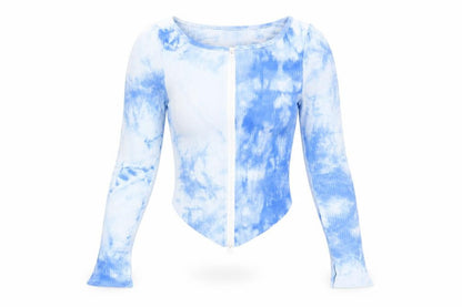 Womens UK Size 10 Love & Other Things Blue Cropped Blouse