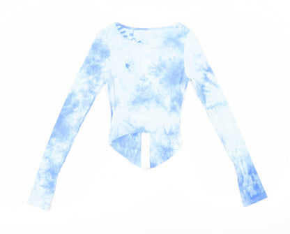 Womens UK Size 10 Love & Other Things Blue Cropped Blouse
