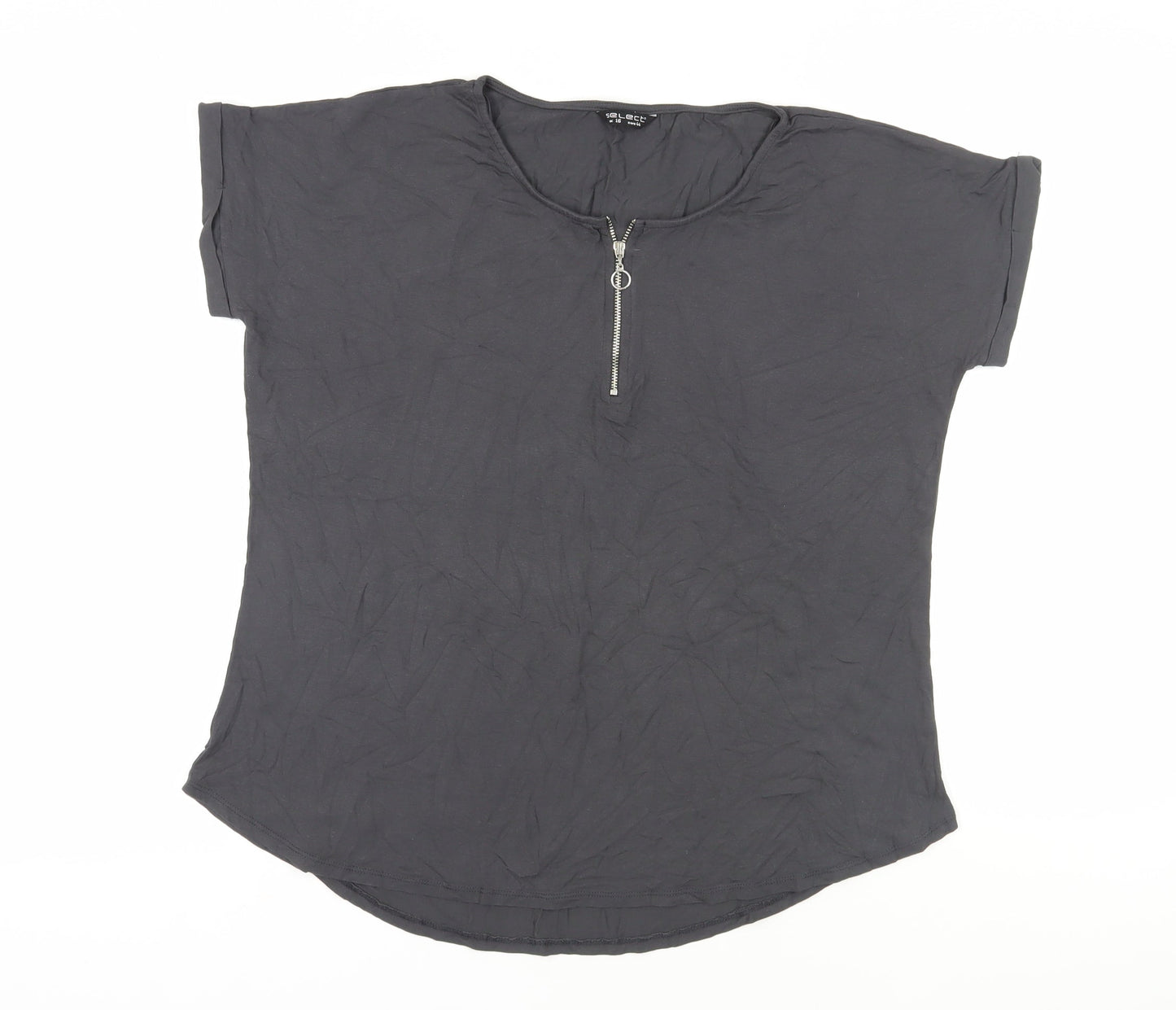 Womens UK Size 16 Select Black Basic T-Shirt