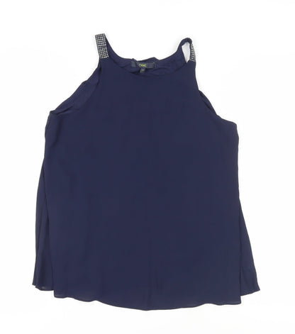 Womens UK Size 12 NEXT Blue Basic Blouse