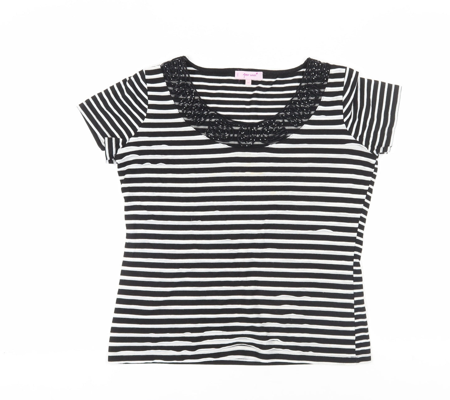 Womens UK Size 14 Marks and Spencer Black Classic T-Shirt