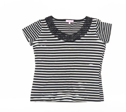Womens UK Size 14 Marks and Spencer Black Classic T-Shirt