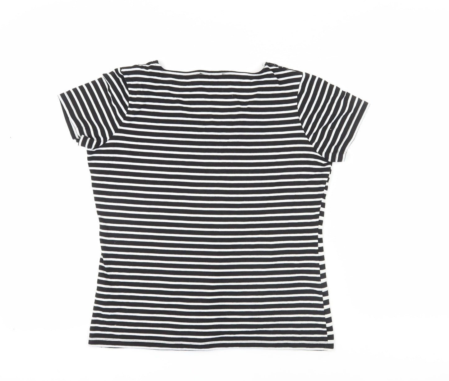Womens UK Size 14 Marks and Spencer Black Classic T-Shirt