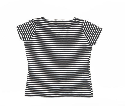 Womens UK Size 14 Marks and Spencer Black Classic T-Shirt