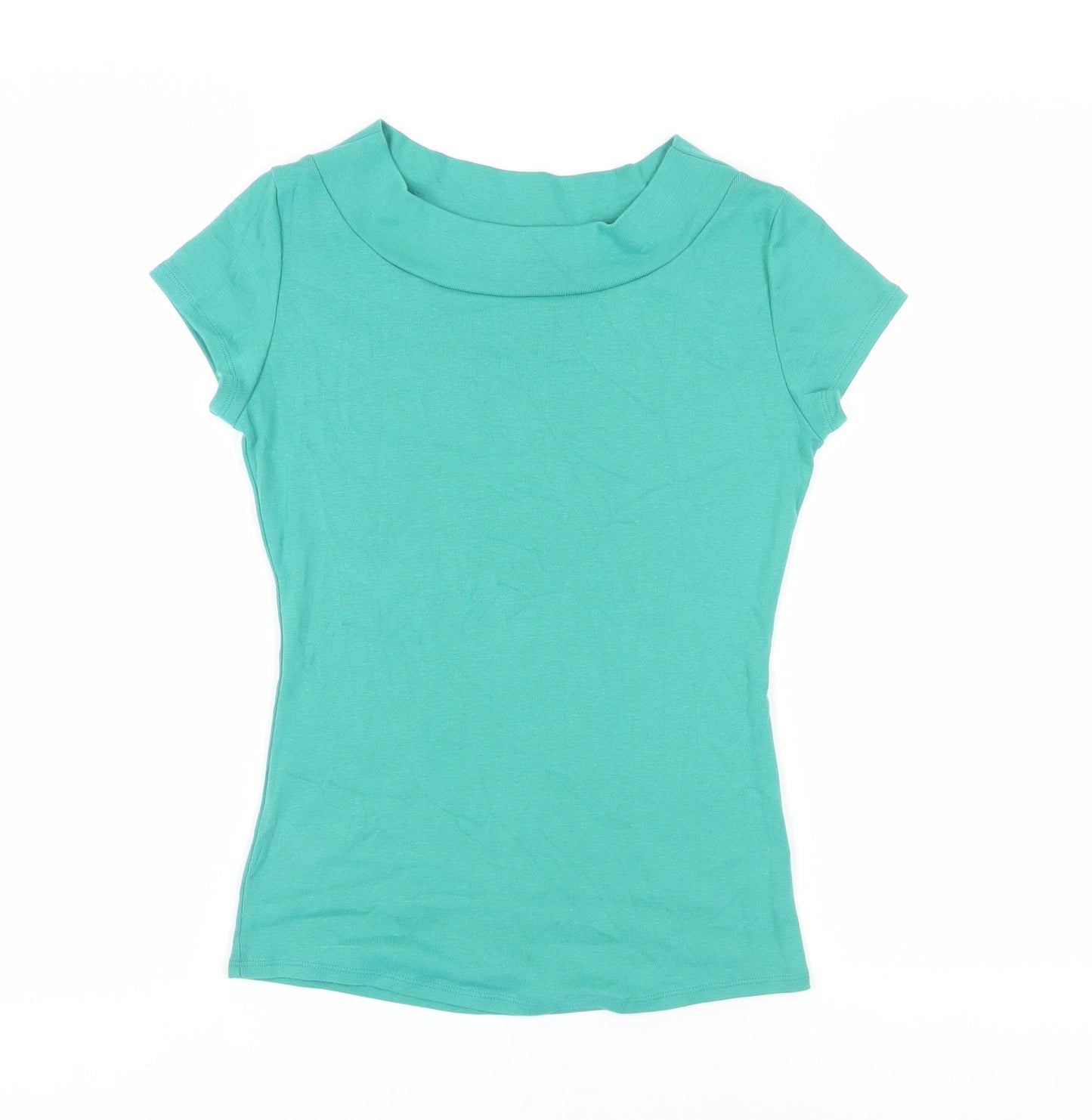 Womens UK Size 12 Marks and Spencer Green Basic T-Shirt