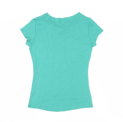 Womens UK Size 12 Marks and Spencer Green Basic T-Shirt