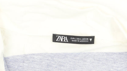 Womens UK Size L Zara Multicoloured Basic Polo