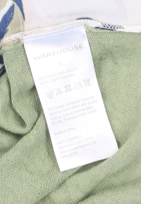 Womens UK Size S Warehouse Multicoloured Basic T-Shirt