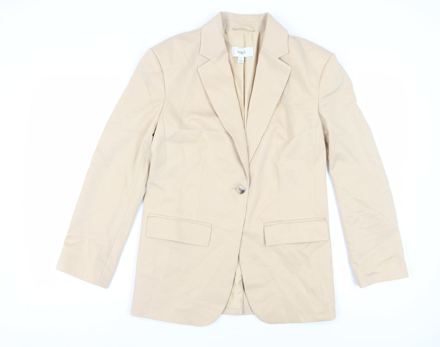 Marks and Spencer Women's Beige Blazer Jacket Size 8